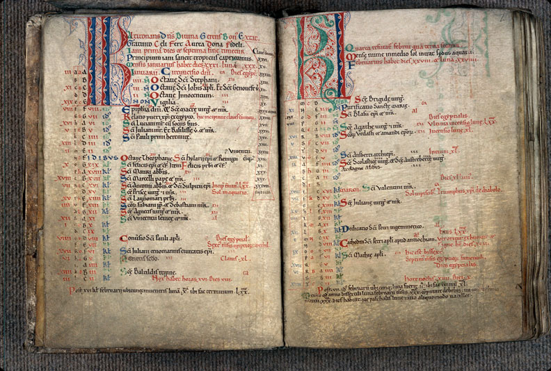 Collectaire à l'usage de l'abbaye de Jumièges - Initiales filigranées