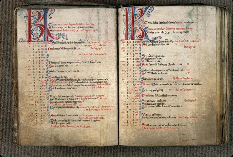 Collectaire à l'usage de l'abbaye de Jumièges - Initiale filigranée