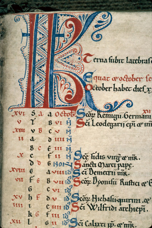 Collectaire à l'usage de l'abbaye de Jumièges - Initiale filigranée