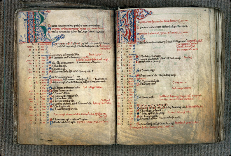 Collectaire à l'usage de l'abbaye de Jumièges - Initiale filigranée