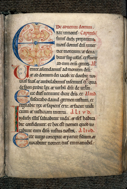 Collectaire à l'usage de l'abbaye de Jumièges - Initiales filigranées