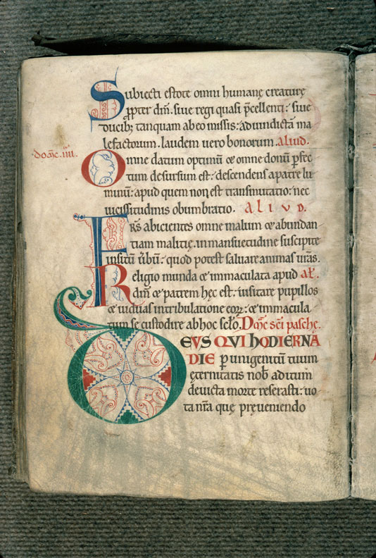 Collectaire à l'usage de l'abbaye de Jumièges - Initiales filigranées