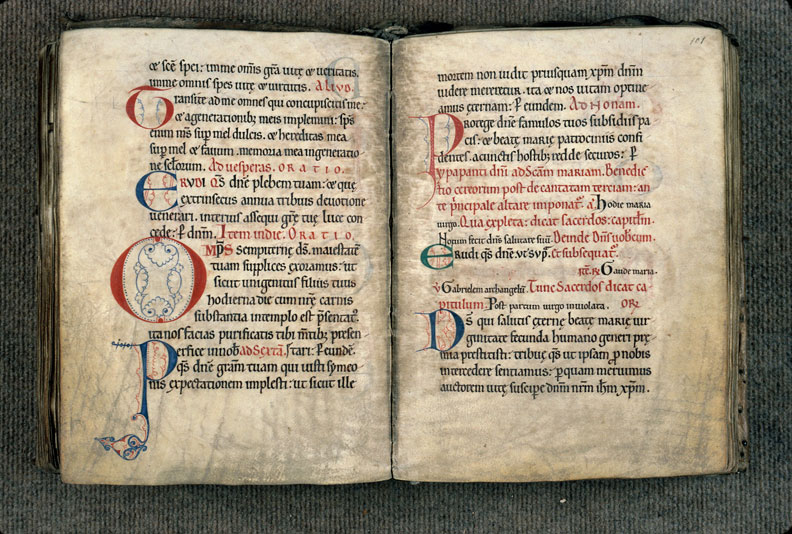 Collectaire à l'usage de l'abbaye de Jumièges - Initiales filigranées