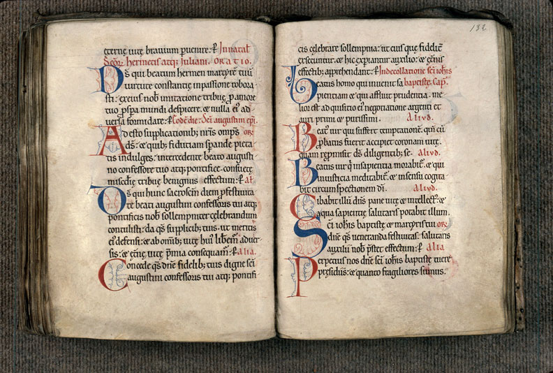 Collectaire à l'usage de l'abbaye de Jumièges - Initiales filigranées