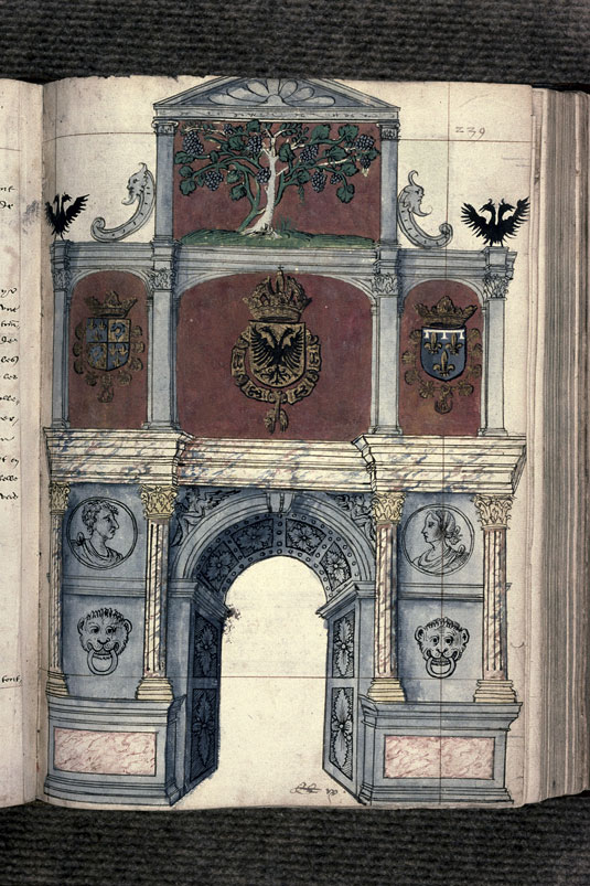 Recueil des antiquités de Valenciennes - Arc de triomphe pour l'entrée de Charles Quint à Valenciennes