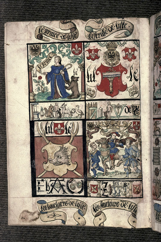Recueil des antiquités de Valenciennes - Prince des Sayeteurs de Lille et sa devise-rébus