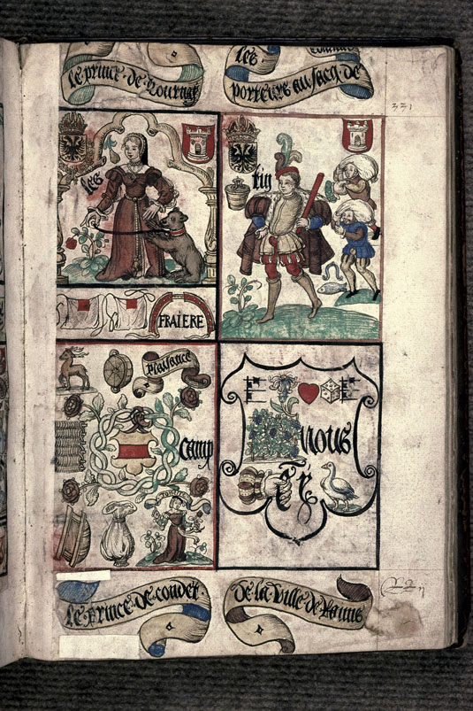 Recueil des antiquités de Valenciennes - Devise-rébus du prince de Tournai