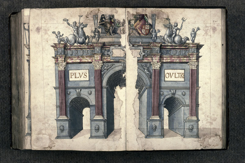 Recueil des antiquités de Valenciennes - Arc de triomphe pour l'entrée de Philippe II à Valenciennes