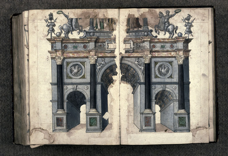 Recueil des antiquités de Valenciennes - Arc de triomphe pour l'entrée de Philippe II à Valenciennes