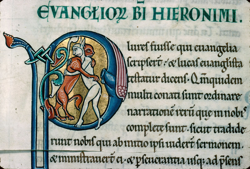 Bible - Hybride anthropomorphe luttant contre un hybride zoomorphe