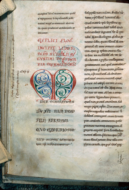 Consensu Evangelistarum (De) - Initiale de couleur ornée_1