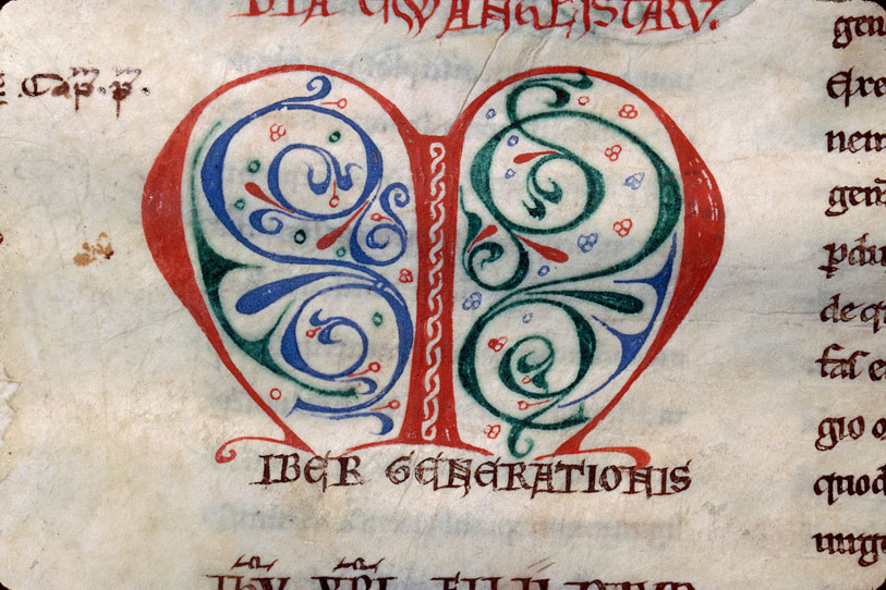 Consensu Evangelistarum (De) - Initiale de couleur ornée