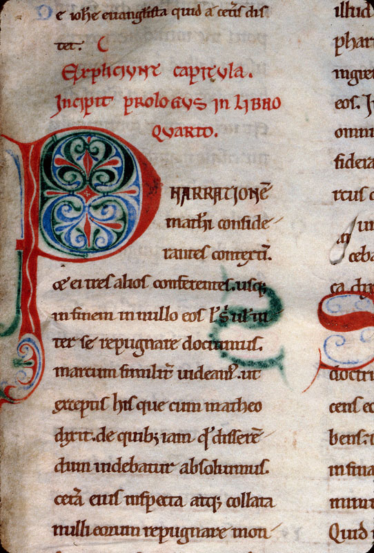 Consensu Evangelistarum (De) - Initiale de couleur ornée