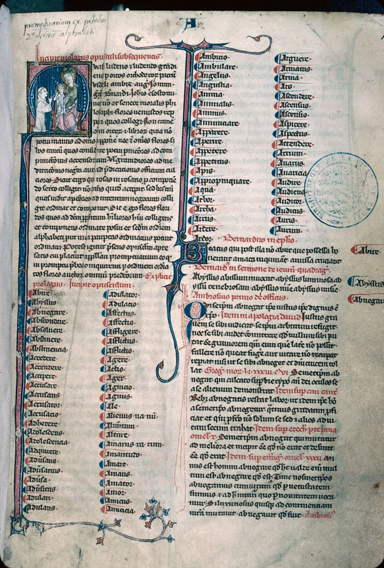 Florilegium patristicum - Religieux priant la Vierge à l'Enfant_1