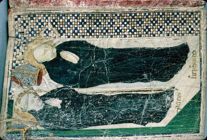 Rouleau des morts de l'abbaye Saint-Bénigne de Dijon - Etienne de La Feuillée et Pierre Brenot en gisants_0