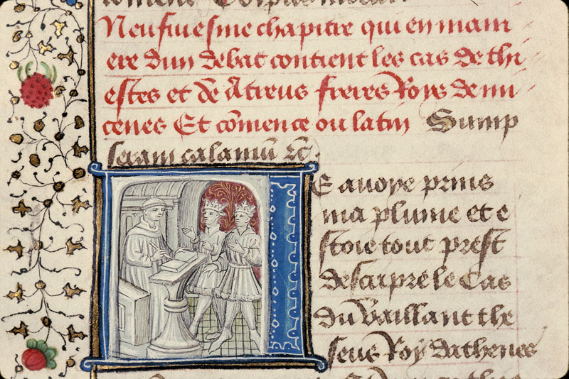 Cas des nobles hommes et femmes (Des) - Thyeste et Atrée s'adressant à Boccace