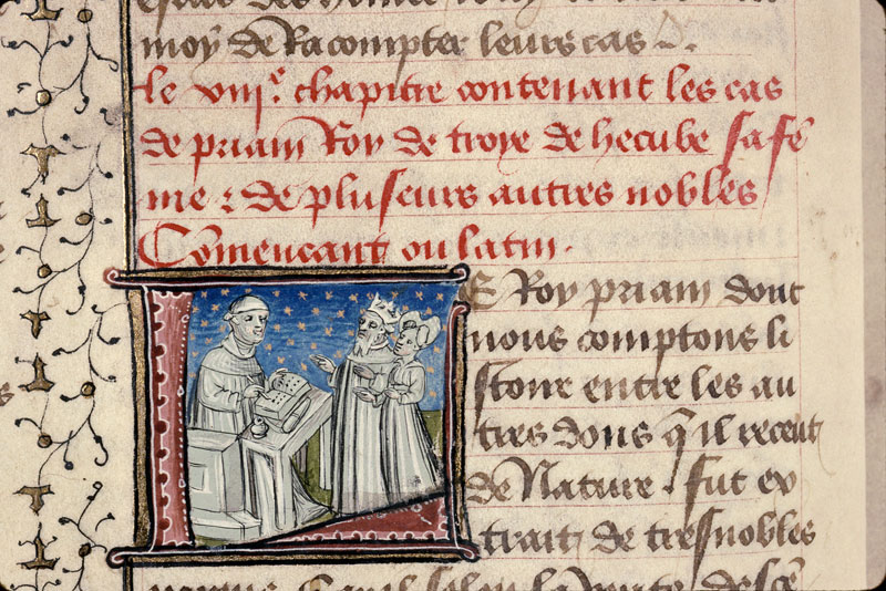 Cas des nobles hommes et femmes (Des) - Priam et Hécube s'adressant à Boccace