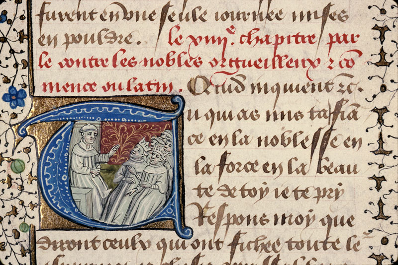 Cas des nobles hommes et femmes (Des) - Boccace s'adressant à un groupe