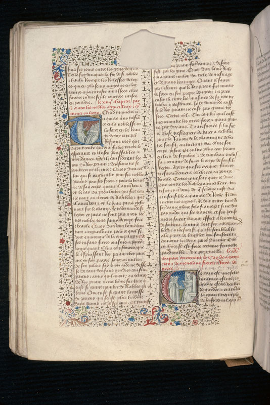 Cas des nobles hommes et femmes (Des) - Boccace s'adressant à Agamemnon et à Ménélas_1