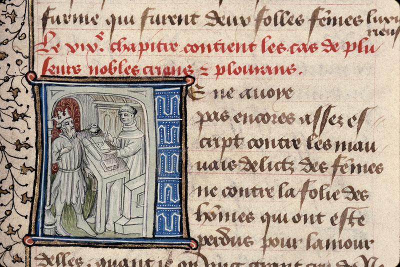Cas des nobles hommes et femmes (Des) - Evandre s'adressant à Boccace