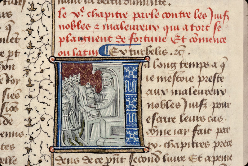 Cas des nobles hommes et femmes (Des) - Rois s'adressant à Boccace