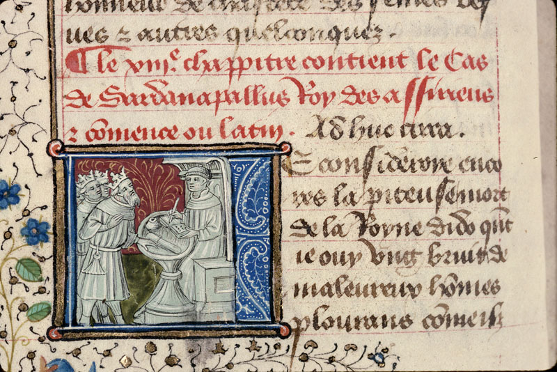Cas des nobles hommes et femmes (Des) - Rois s'adressant à Boccace