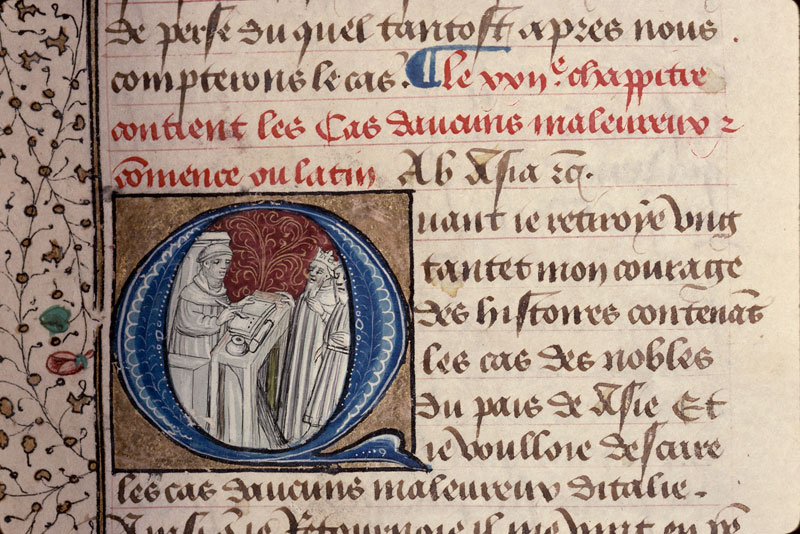 Cas des nobles hommes et femmes (Des) - Rois s'adressant à Boccace