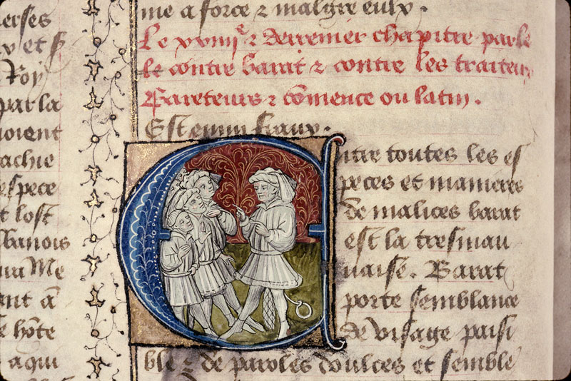 Cas des nobles hommes et femmes (Des) - Barat s'adressant à un groupe
