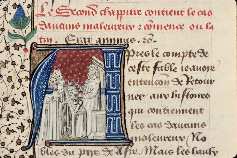 Cas des nobles hommes et femmes (Des) - Rois s'adressant à Boccace