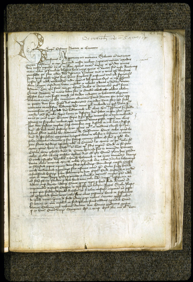 Recueil de lettres de la chancellerie pontificale - Initiale ornée_0