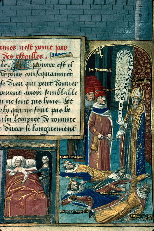 Cité de Dieu - Saint Augustin reprochant à Mécène son orgueil