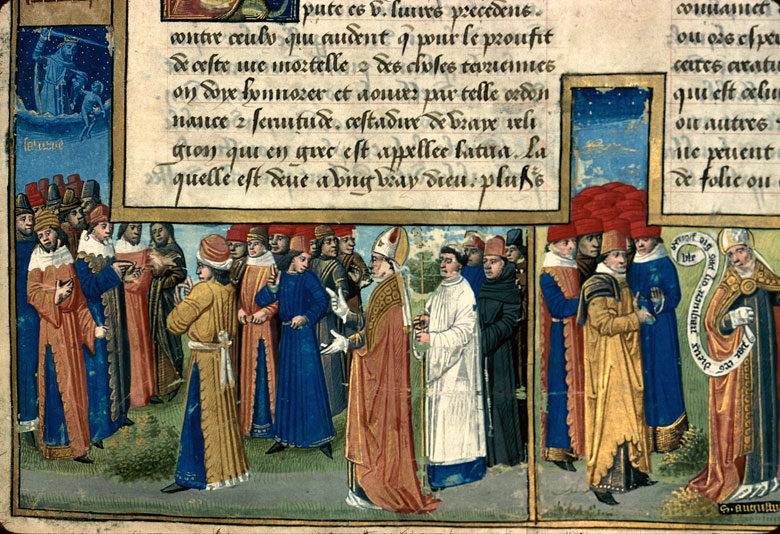 Cité de Dieu - Saint Augustin disputant avec des philosophes, poètes et docteurs