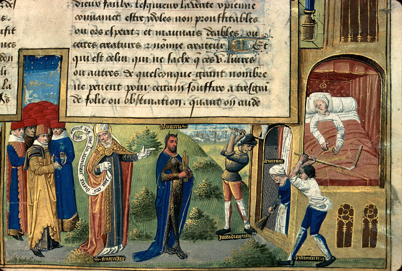Cité de Dieu - Saint Augustin et l'accouchée protégée de Silvain par trois dieux