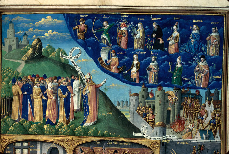 Cité de Dieu - Saint Augustin dénonçant aux païens leurs grandes divinités_1