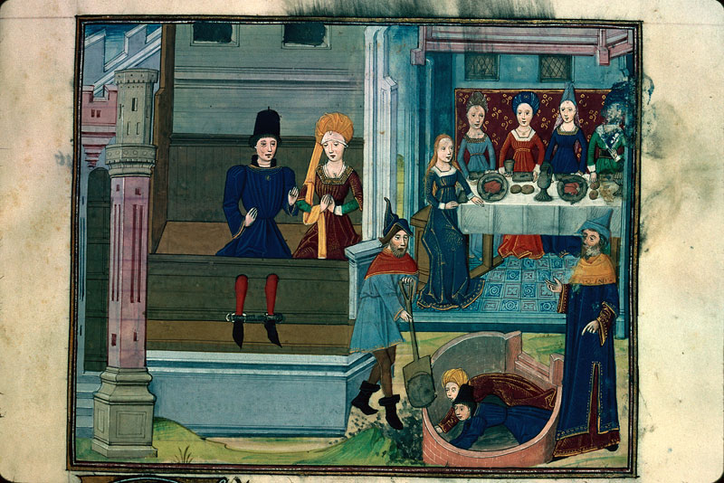 Légende dorée - Saint Chrysante et sainte Darie enterrés vivants