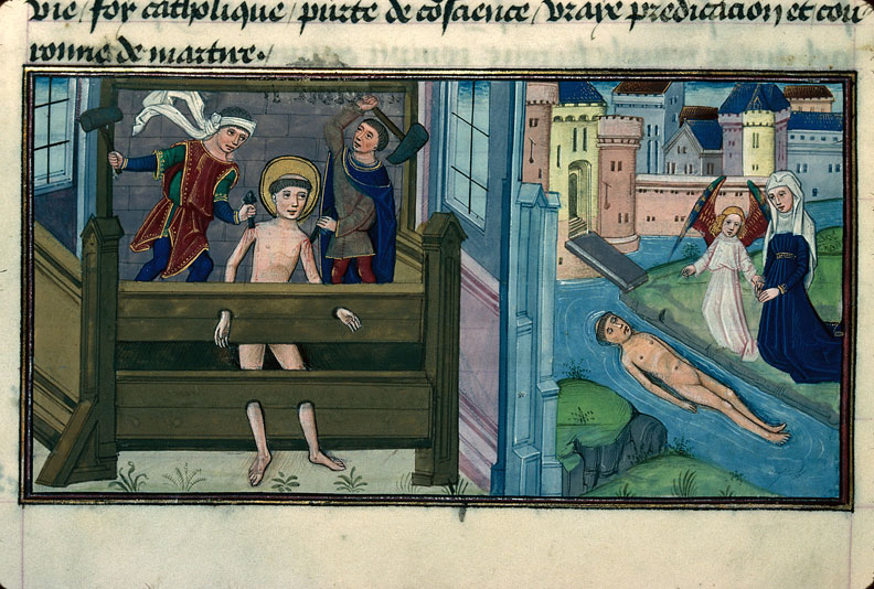 Légende dorée - Invention du corps de saint Quentin par sainte Eusébie