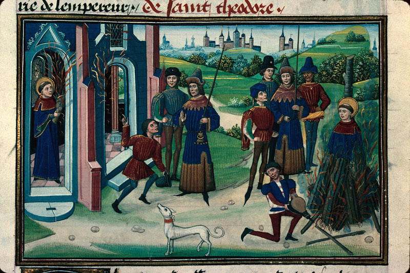 Légende dorée - Saint Théodore accusé d'avoir mis le feu au temple de Cybèle