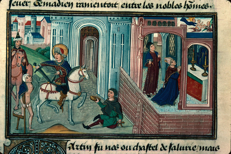 Légende dorée - Saint Séverin et la vision du ravissement de l'âme de saint Martin