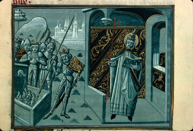 Légende dorée - Septuplés sauvés par le roi Agilmud, au temps de saint Pélage Ier