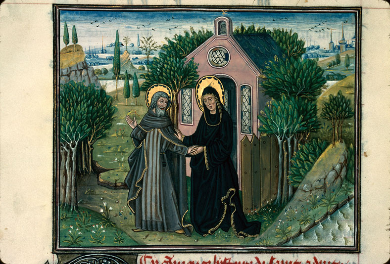 Légende dorée - Saint Calais prenant congé de saint Avit