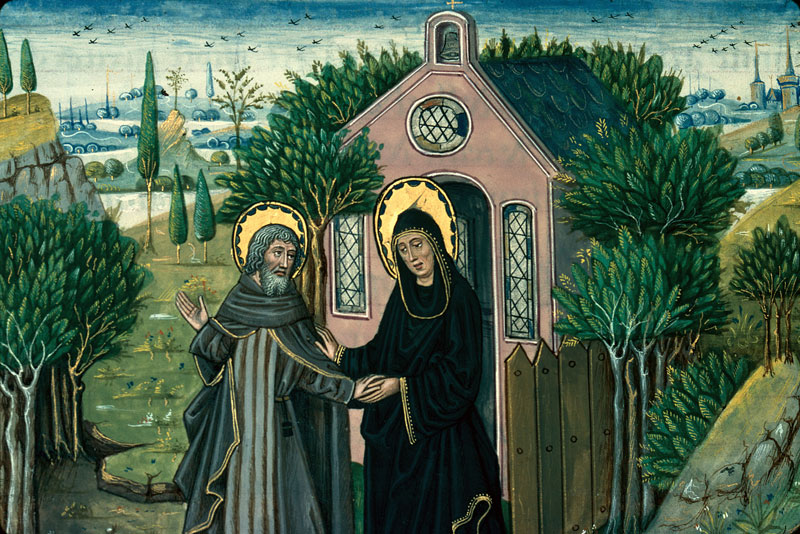 Légende dorée - Saint Calais prenant congé de saint Avit_1