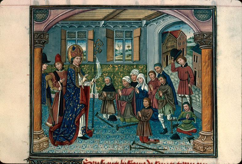 Légende dorée - Saint Germain de Paris guérissant infirmes et malades