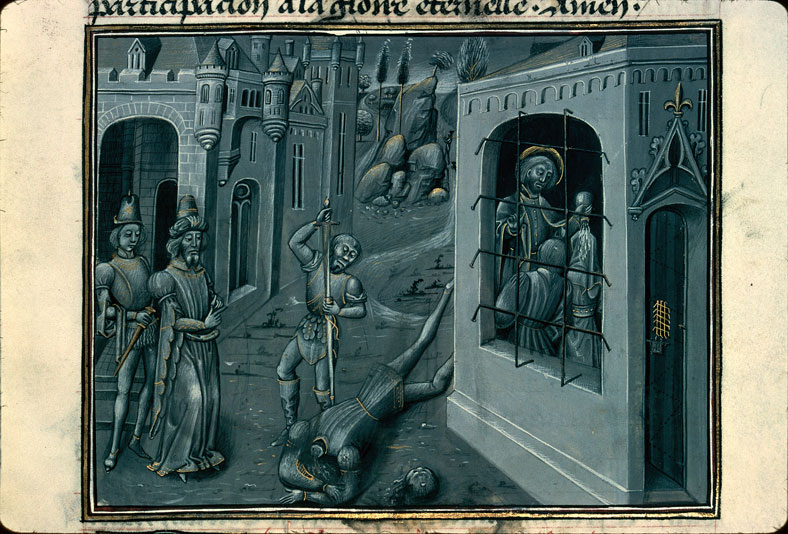 Légende dorée - Saint Janvier de Naples baptisant saint Gordien et sa femme en prison