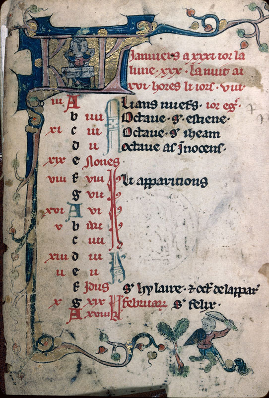 Heures/Vie de sainte Marguerite - Janus attablé