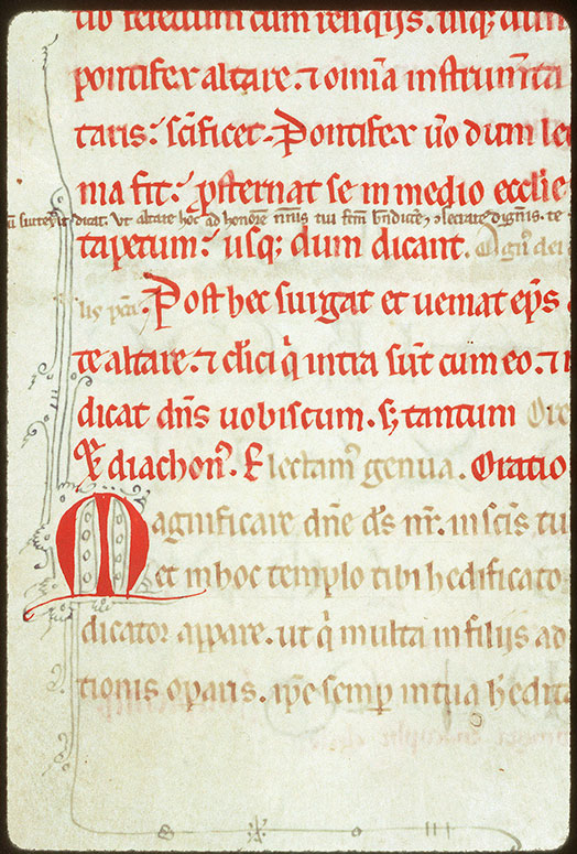 Pontifical - Initiale filigranée