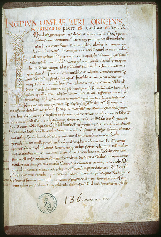 Homiliae in Testamentum Vetus - Initiale ornée