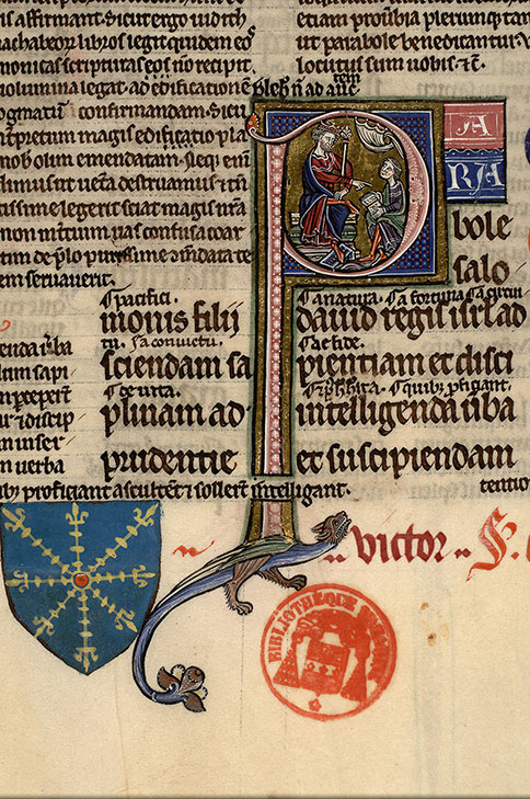 Bible glosée - Salomon enseignant Roboam_0