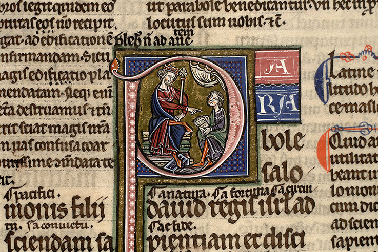 Bible glosée - Salomon enseignant Roboam_1