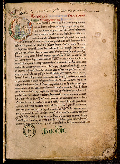 Recueil patristique - Saint Augustin écrivant_1