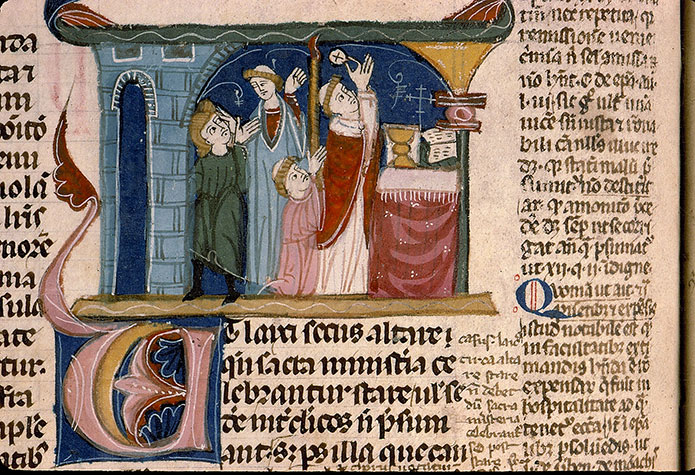Decretales - Expulsion des laïcs du chœur de l'église pendant la messe